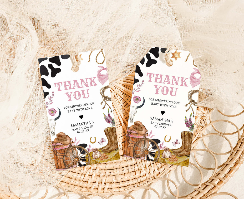 Rodeo Baby Shower Thank You Tag Printable