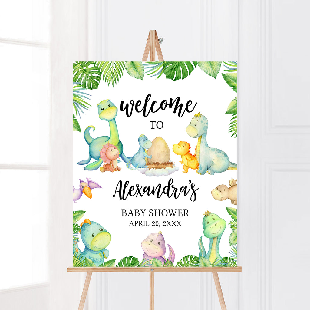 Dinosaur Baby Shower Welcome Sign