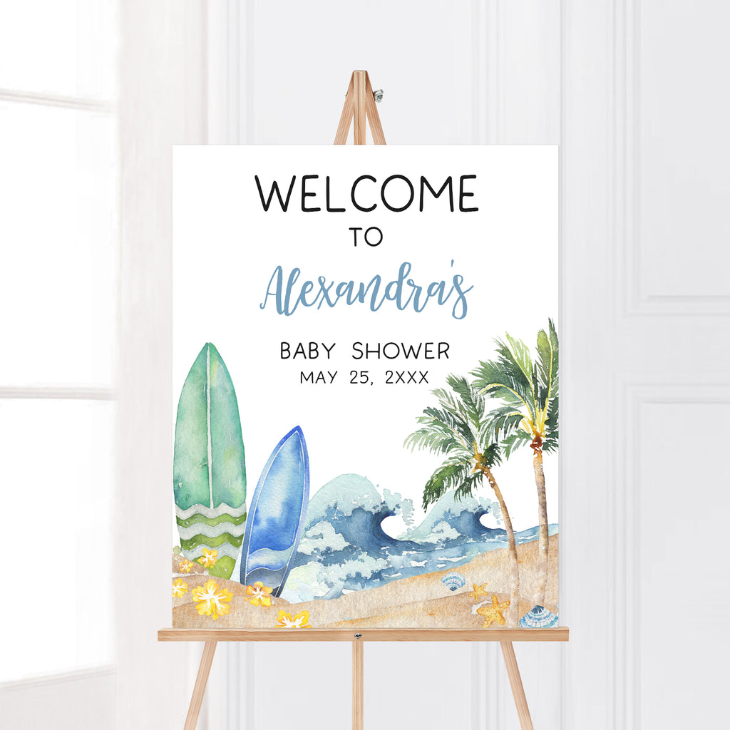 Baby on Board Baby Shower Welcome Sign