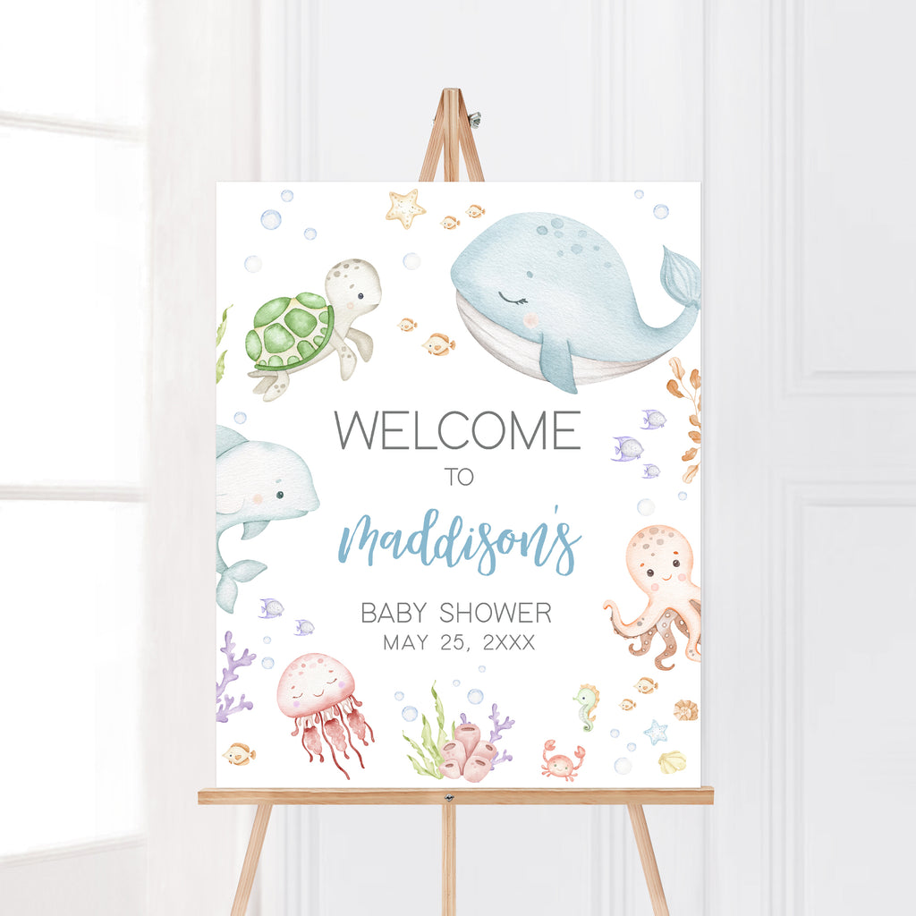 Under the Sea Baby Shower Welcome Sign