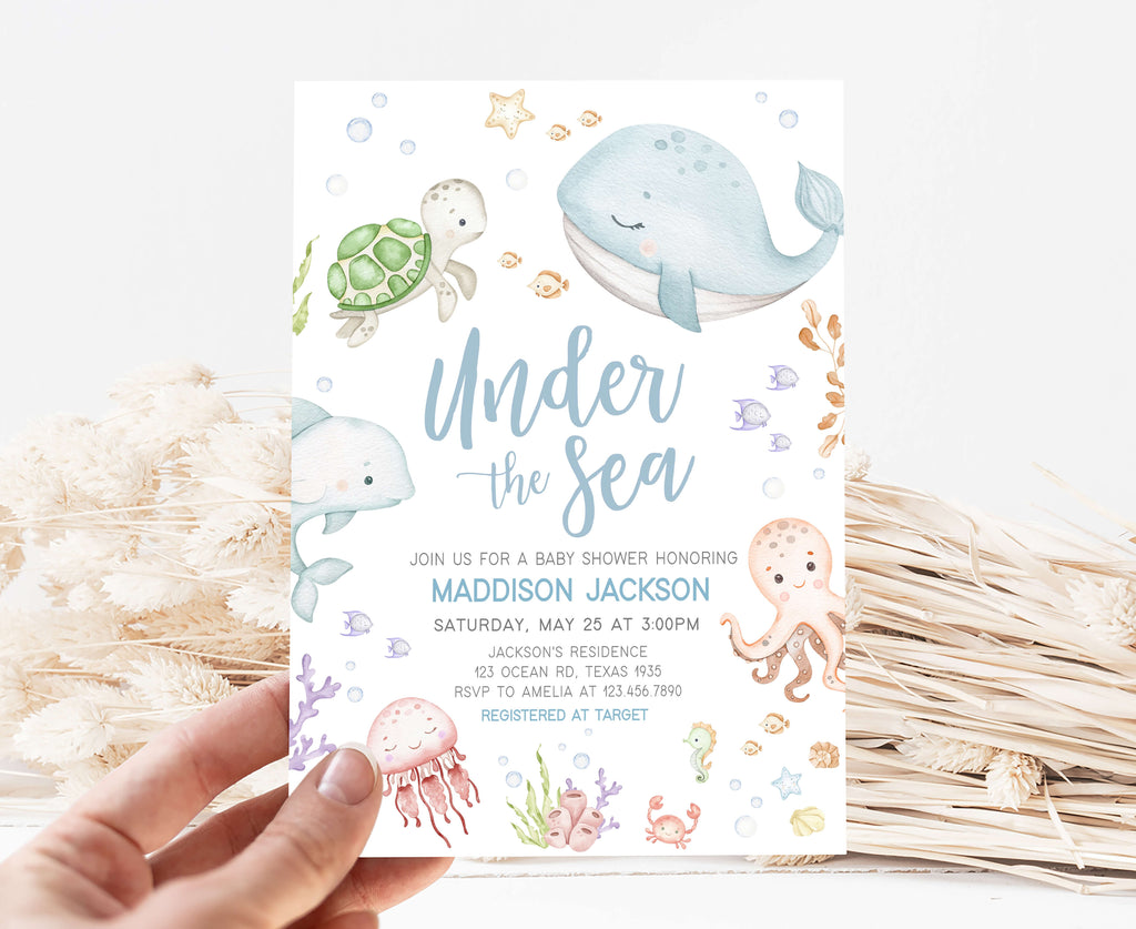 Under the Sea Baby Shower Invitation 