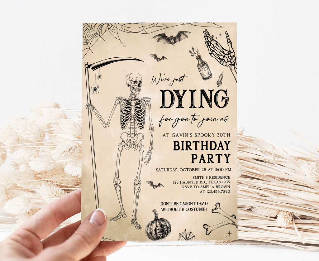We’re just dying to party Halloween invite for adults