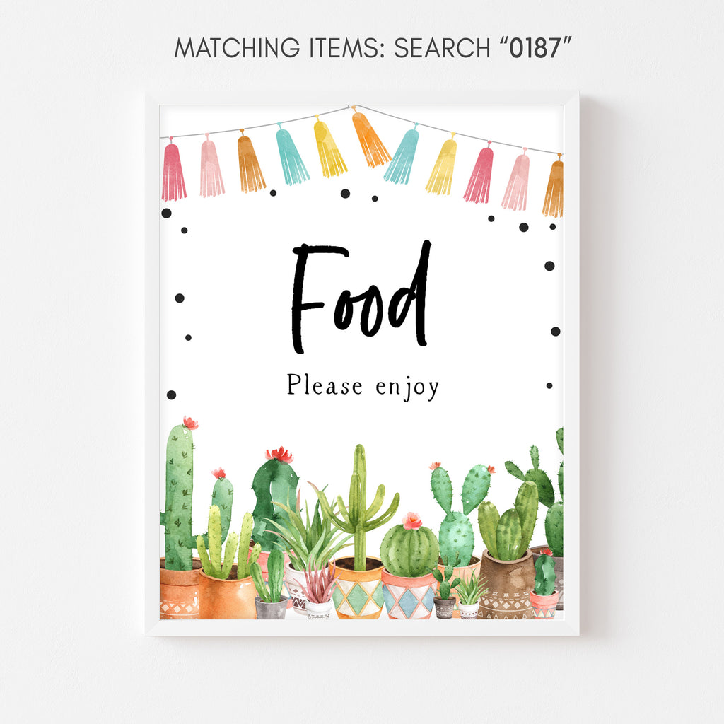 Fiesta Baby Shower Food Sign