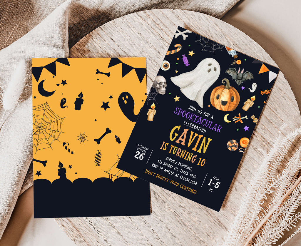 Editable Halloween party invite for kids