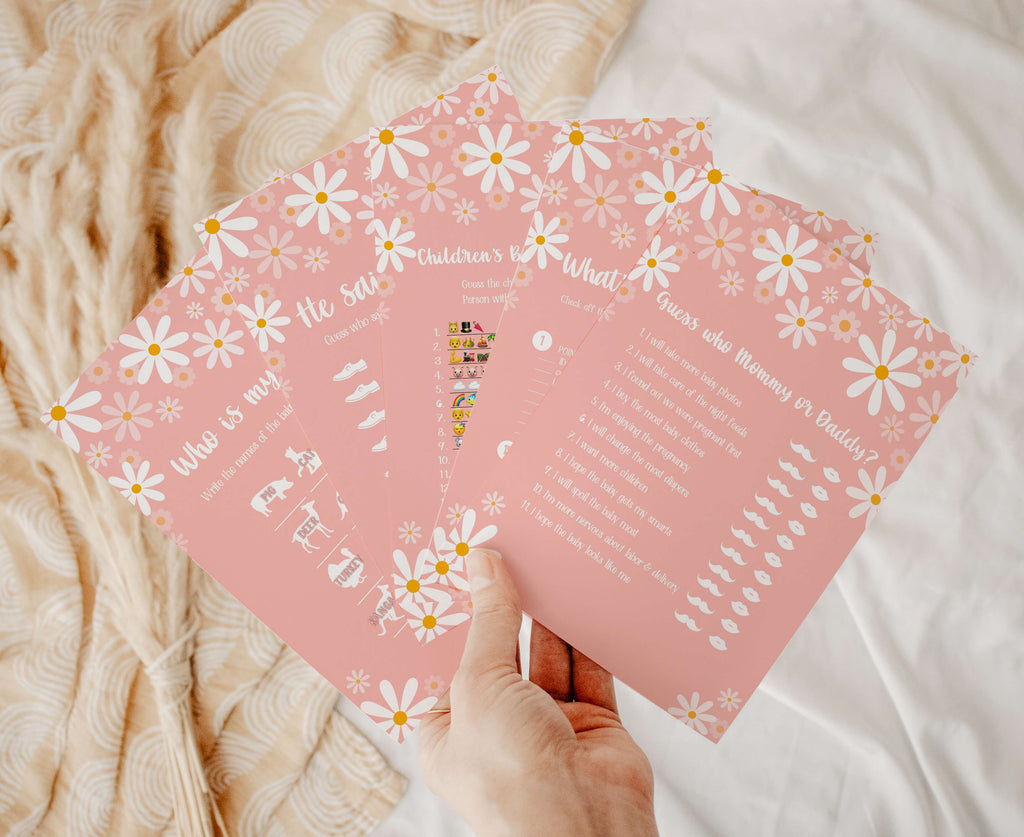 Daisy Baby Shower Games Bundle