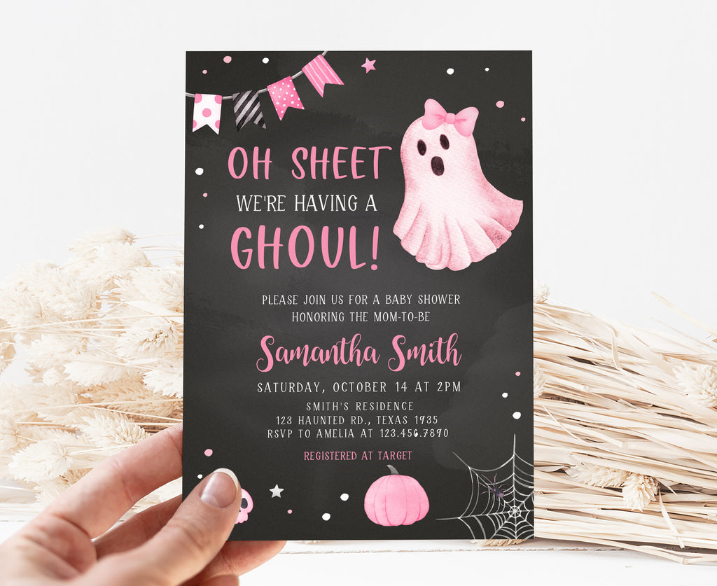 editable oh sheet baby shower invitation for girls