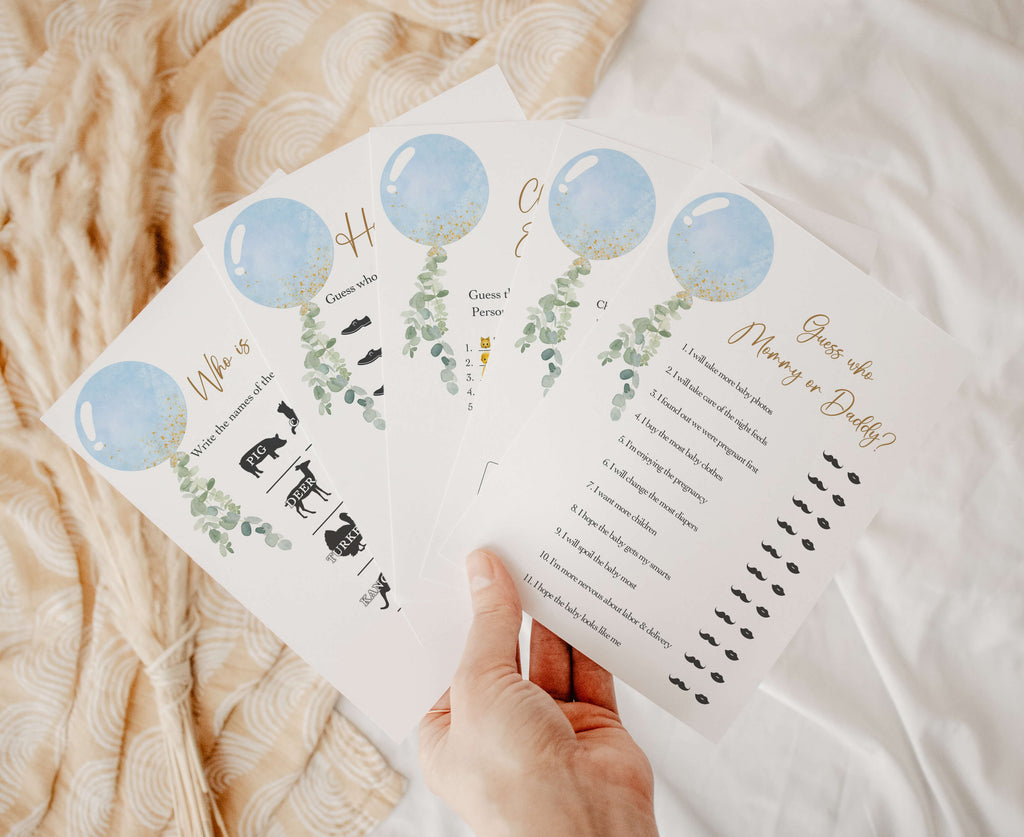 Oh Boy Baby Shower Games Bundle