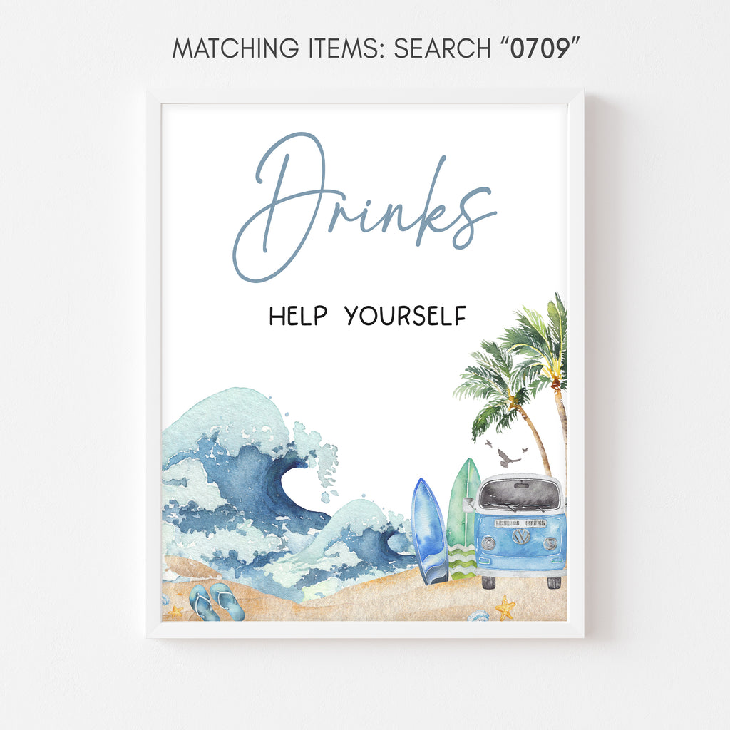 Baby on Board Baby Shower Drinks Sign