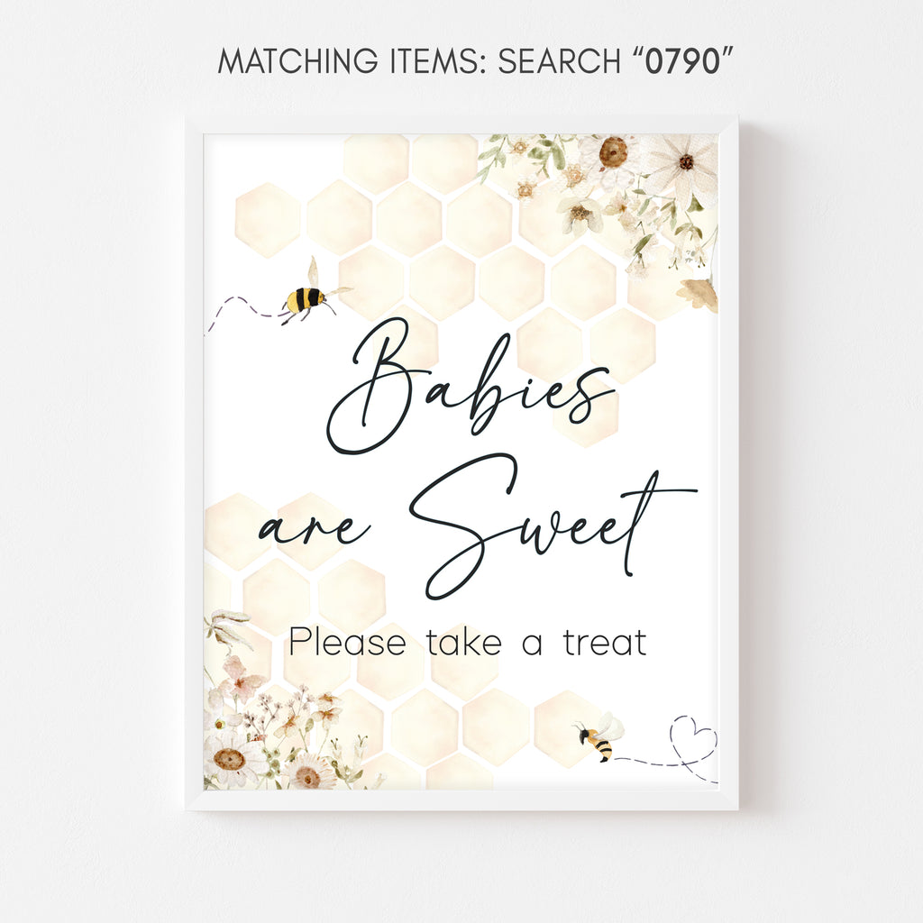 Bee Baby Shower Babies are Sweet Sign