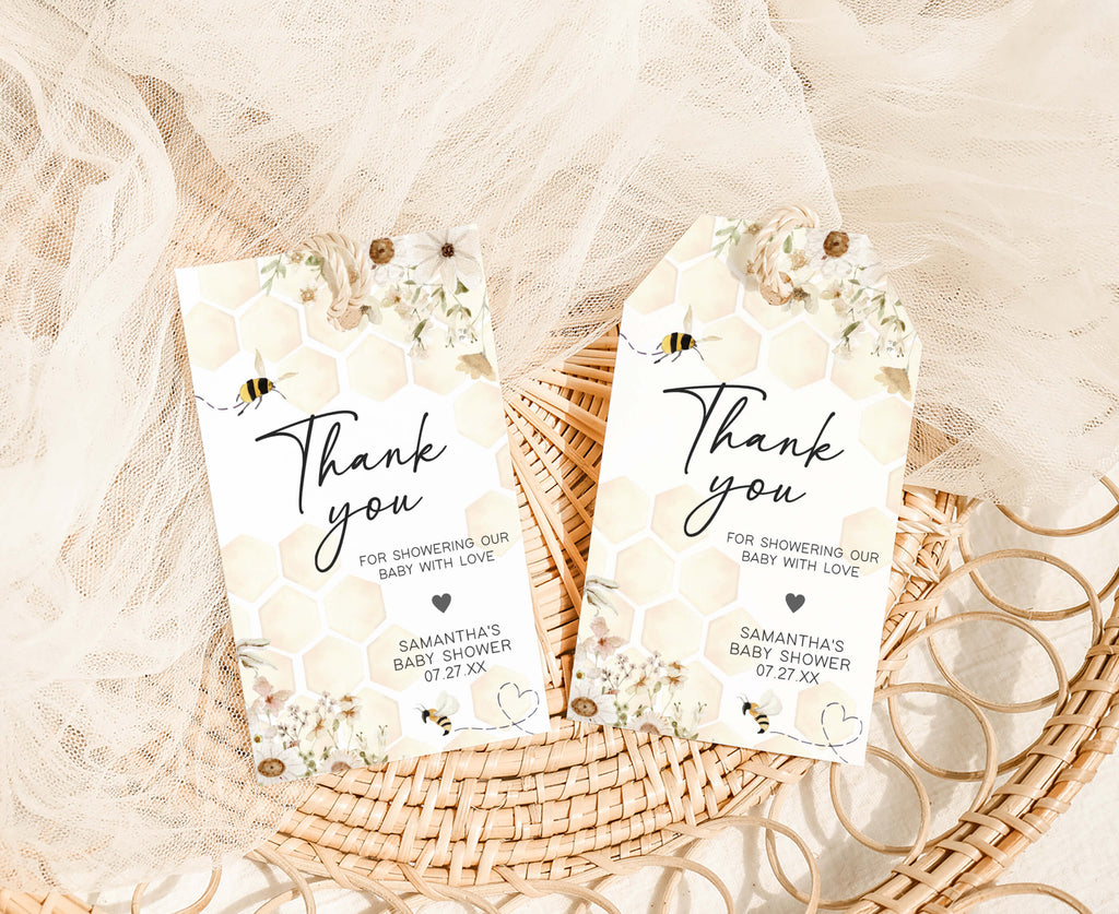 Bee Baby Shower Favor Tag