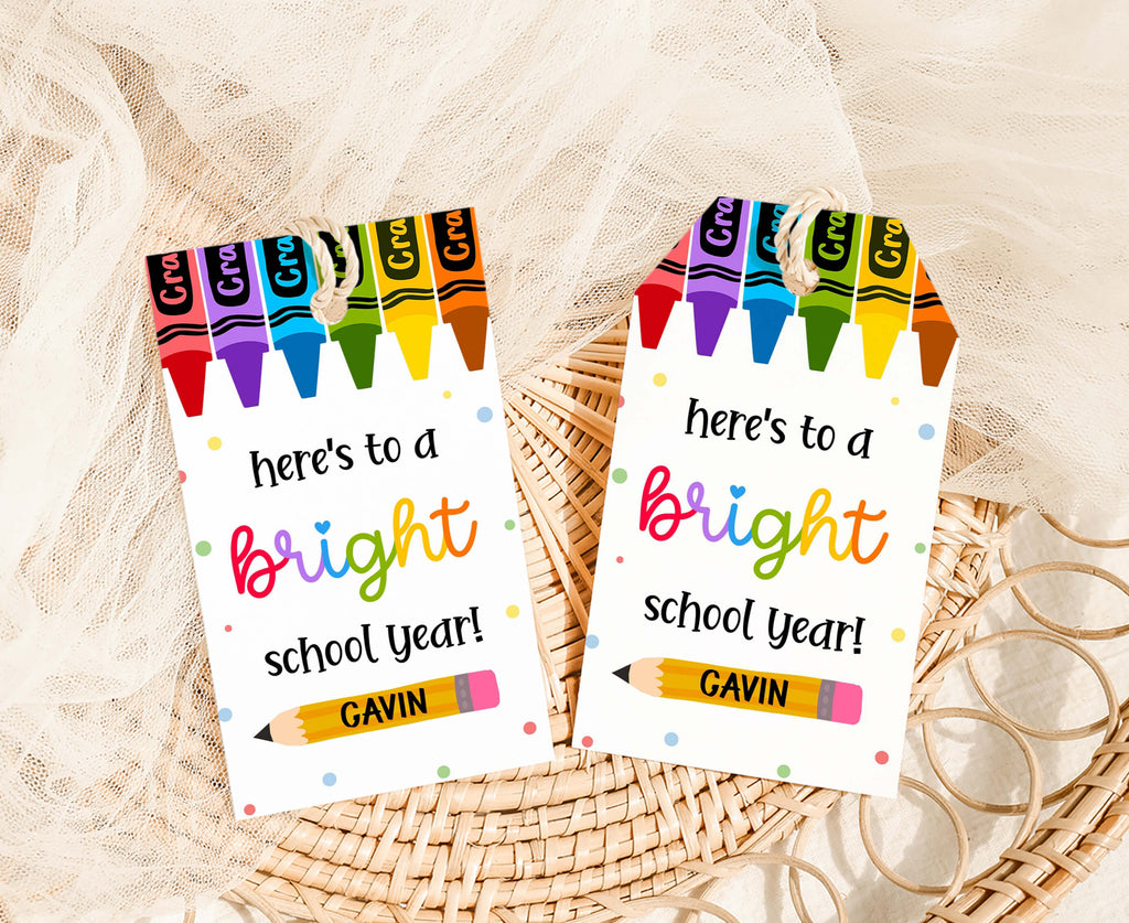 Bright School Year Favor Tag