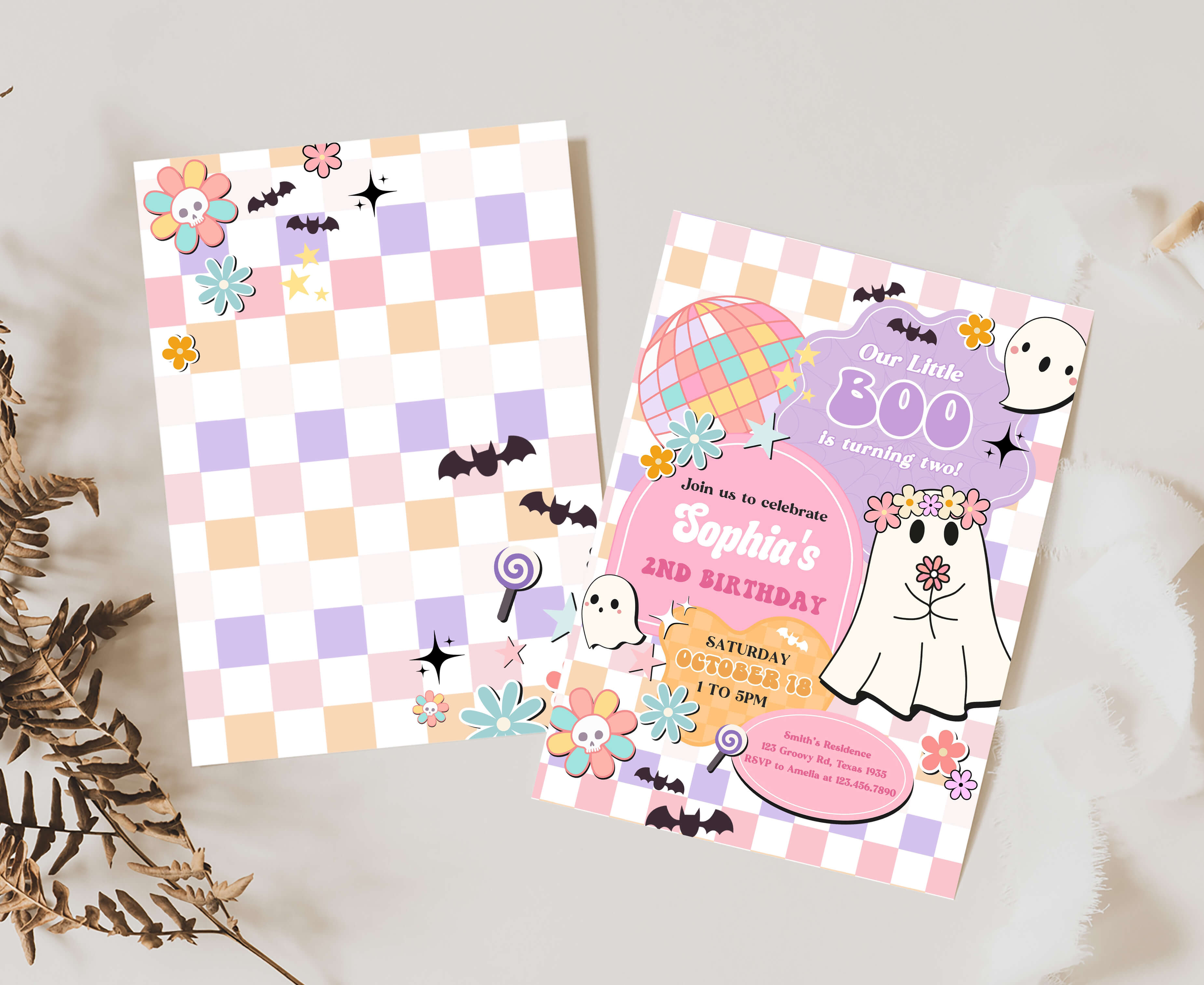 Editable Our Little Boo Birthday Party Invitation – Cuddle Palette
