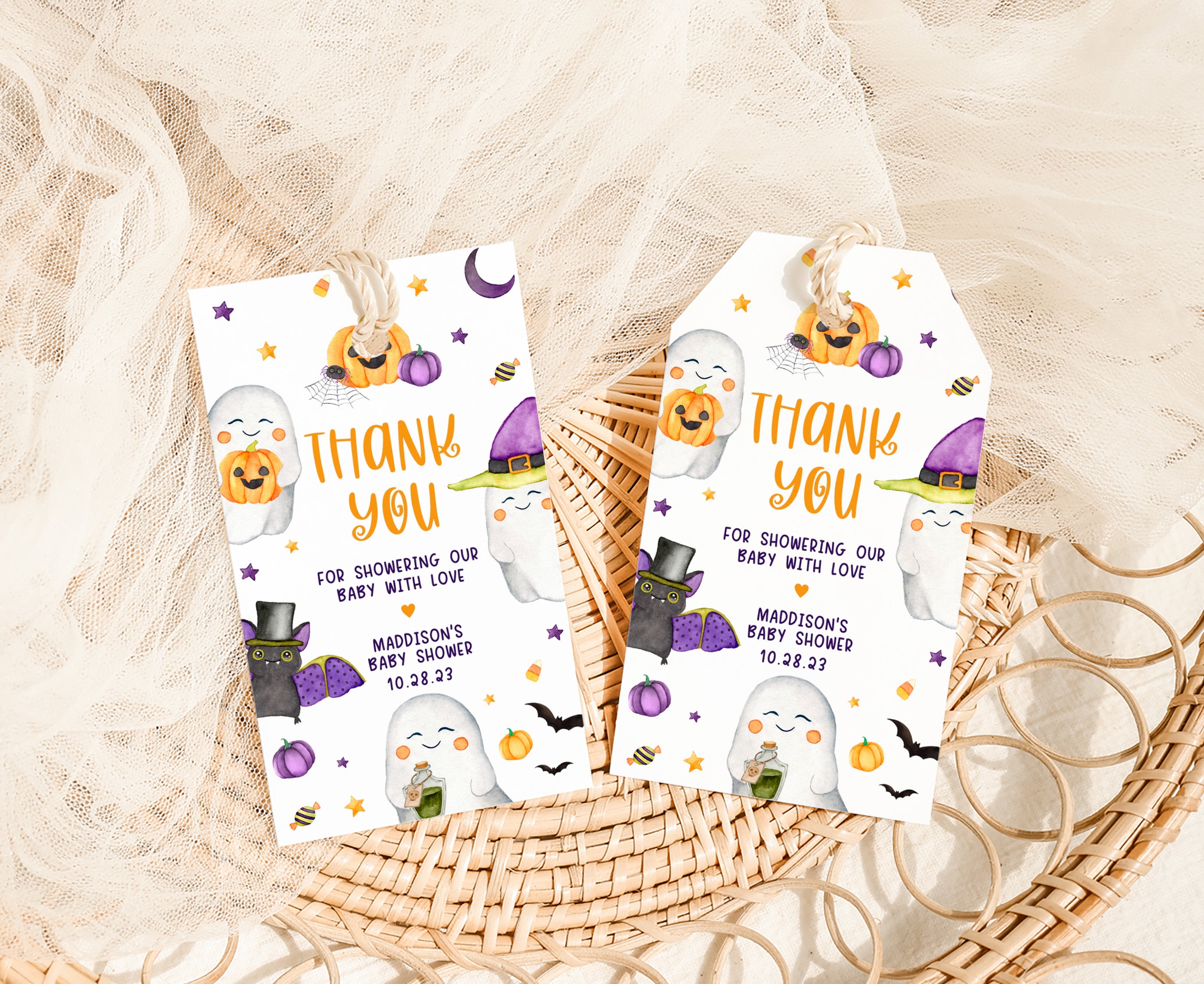 Editable A Little Boo Baby Shower Favor Tag – Cuddle Palette