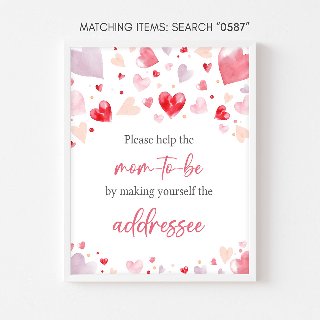 A Little Sweetheart Baby Shower Envelope Station Sign