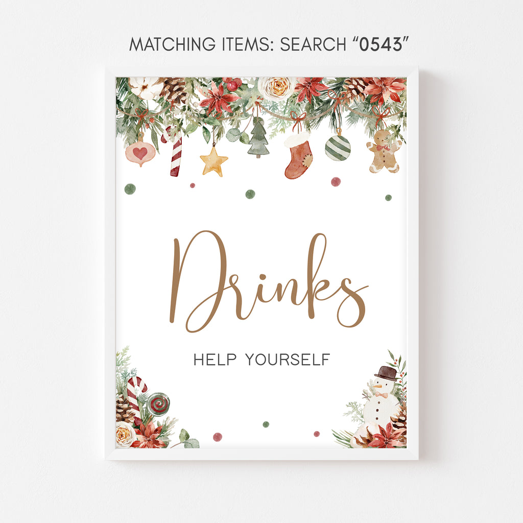 A Merry Little Baby Shower Drinks Sign