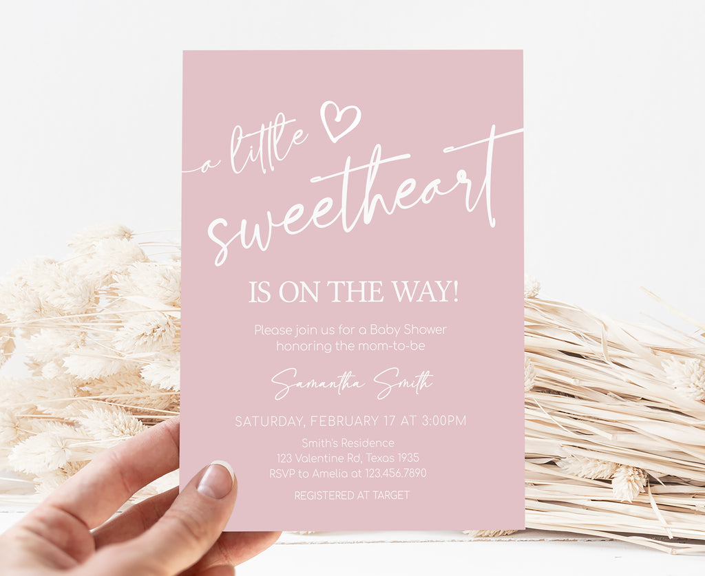 Valentine Baby Shower Invitation