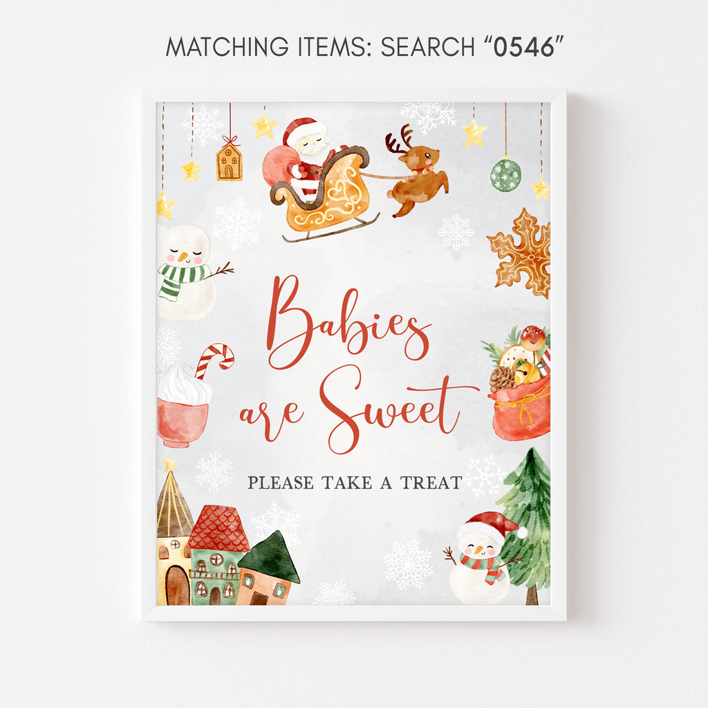 Baby It's Cold Outside Christmas Baby Shower Babies are Sweet Sign