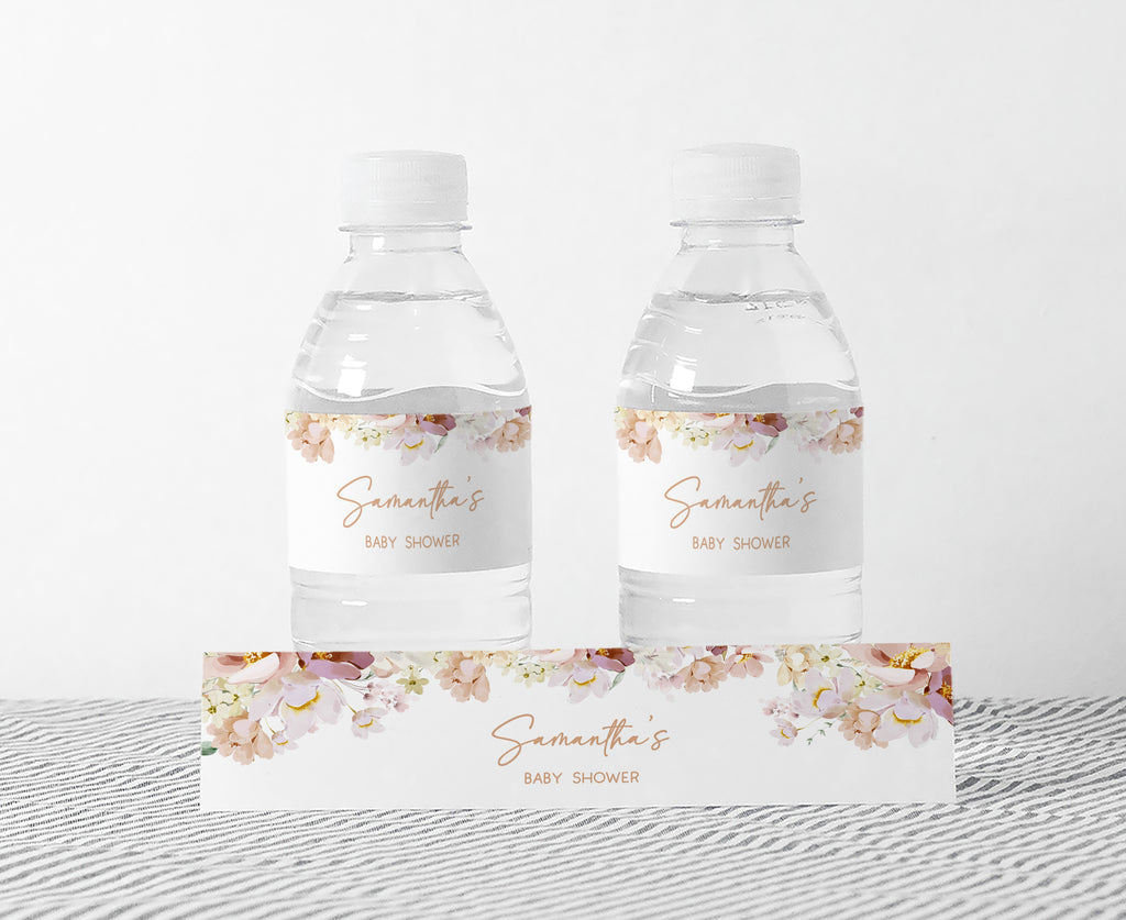 Baby in Bloom Baby Shower Bottle Label