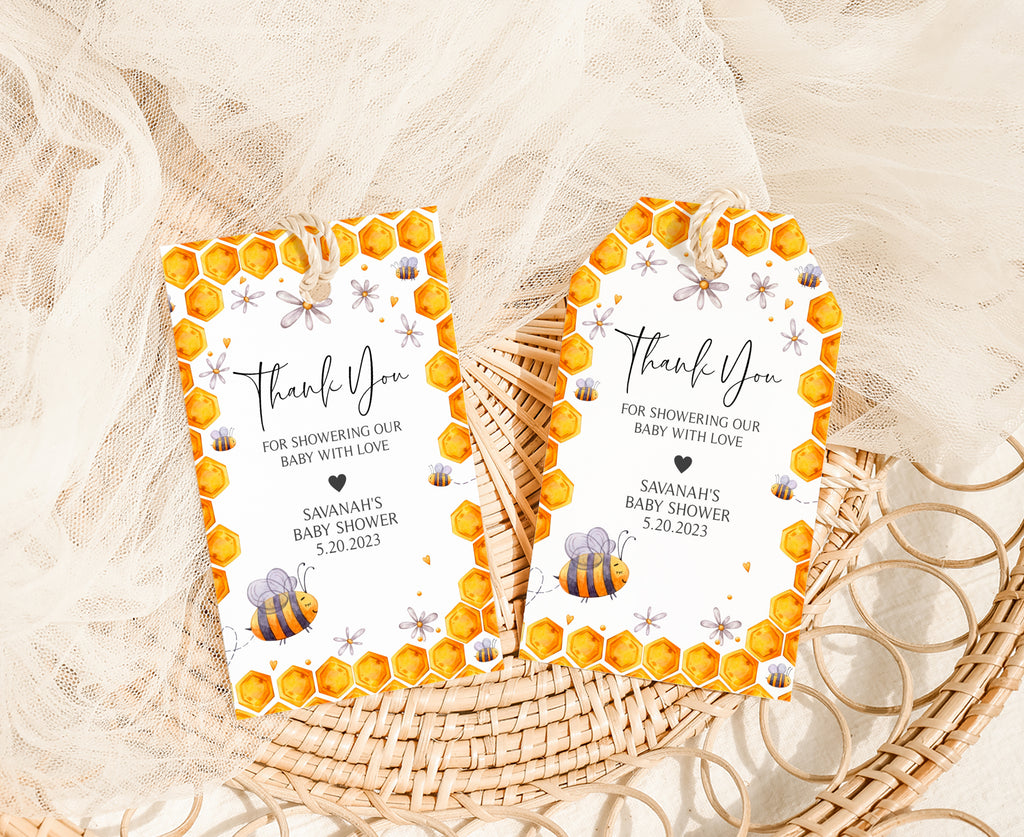 Honey Bee Baby Shower Favor Tag