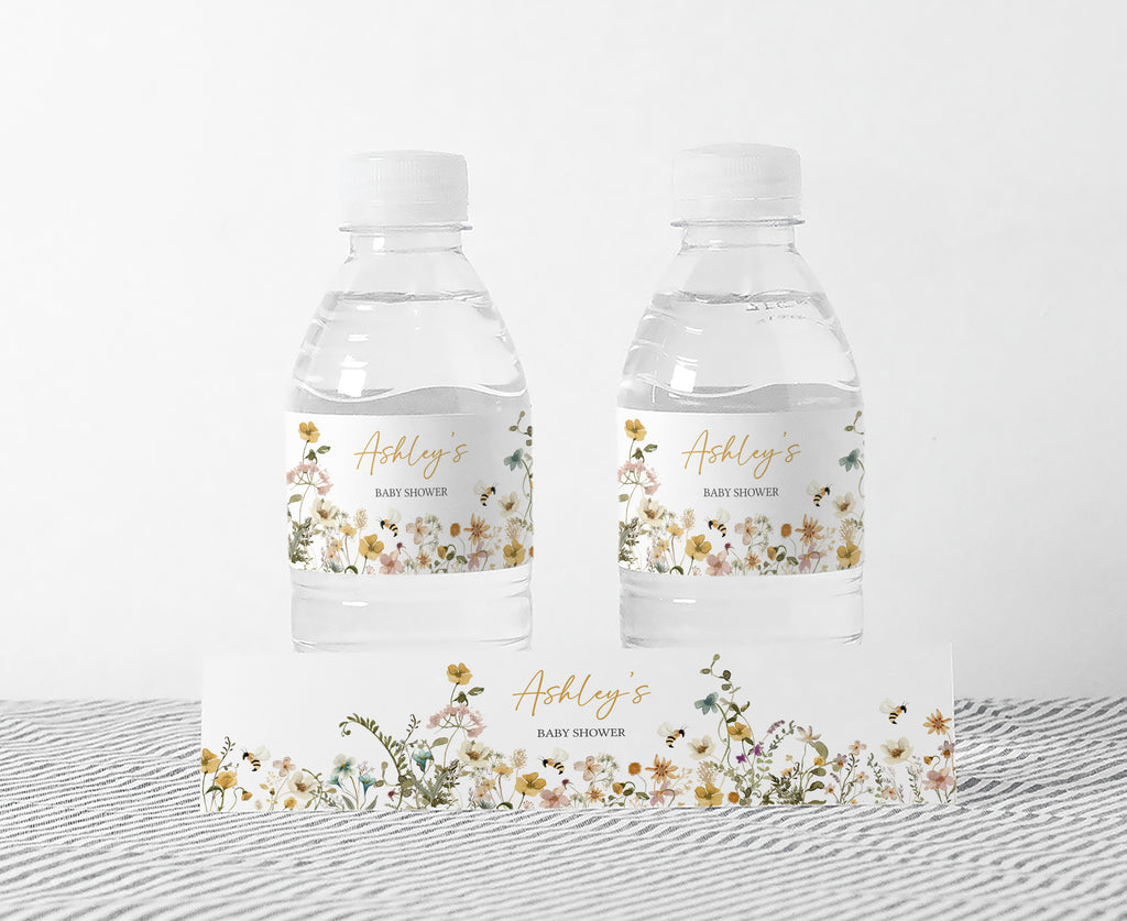 Mommy to Bee Baby Shower Bottle Label