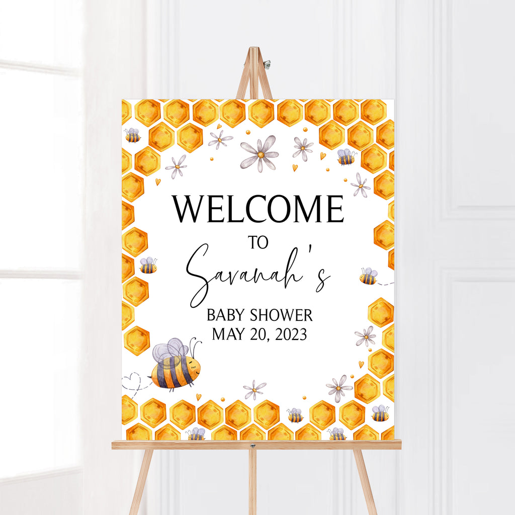 Honey Bee Baby Shower Welcome Sign