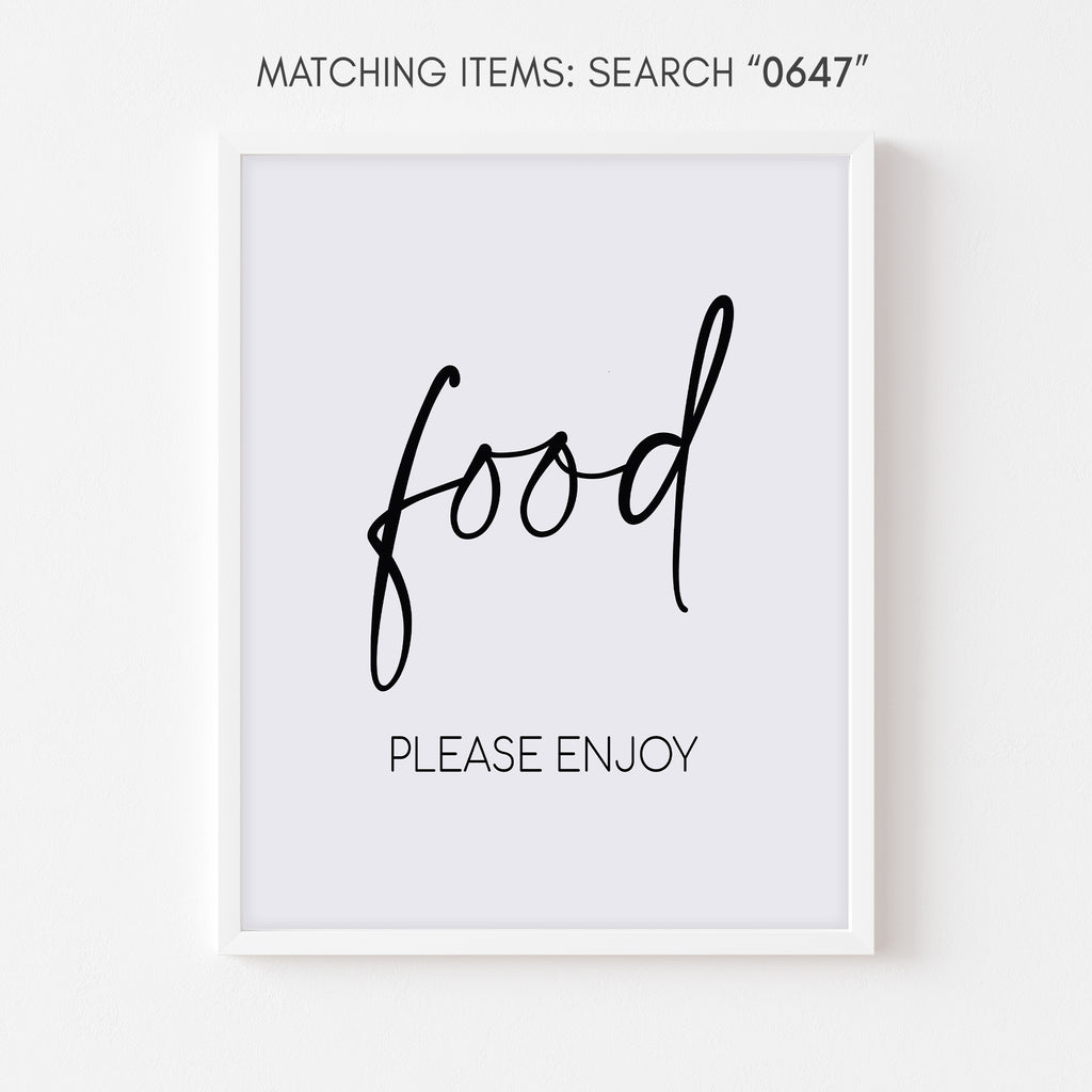 Minimalist Baby Shower Food Sign