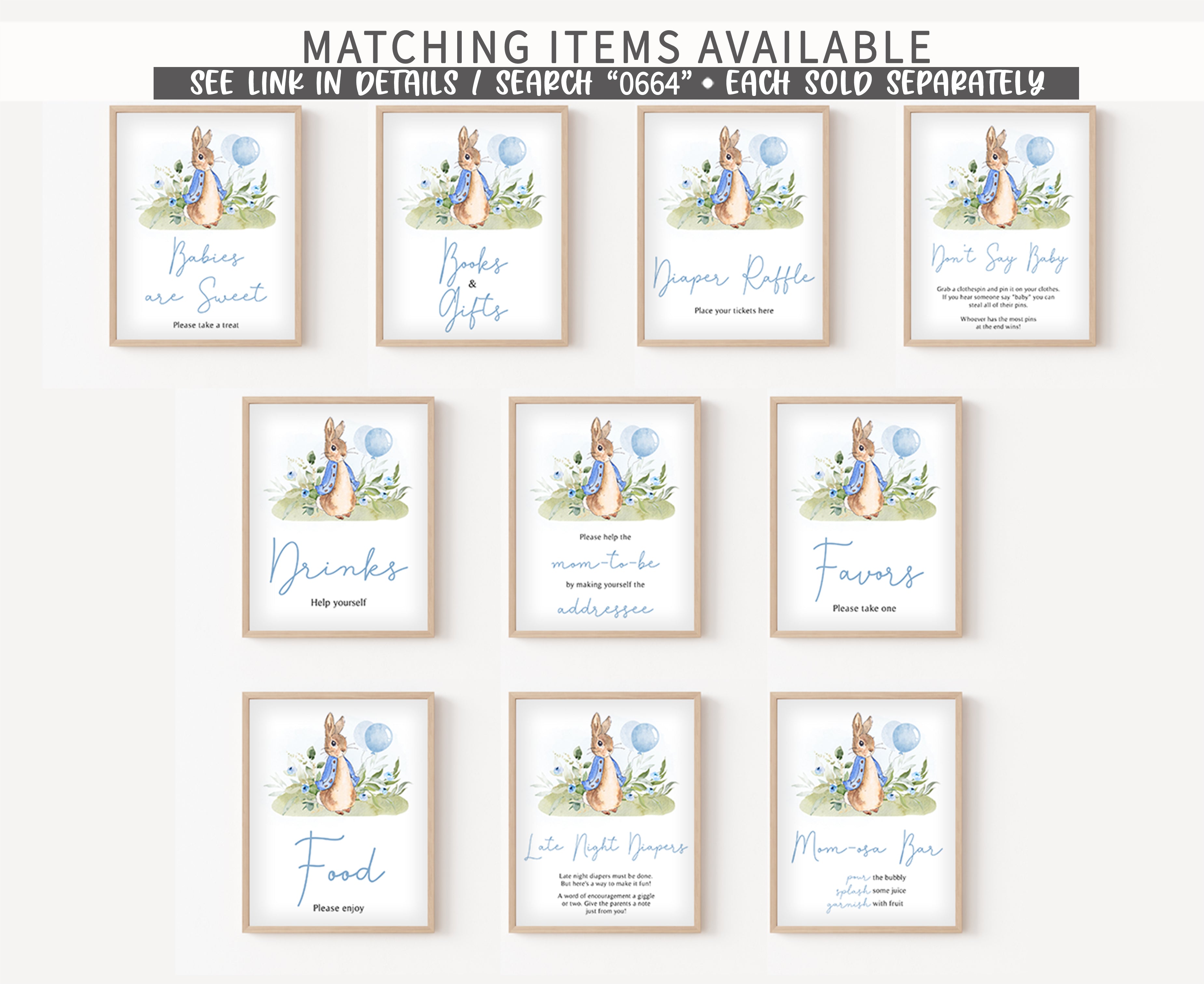 Peter Rabbit Restroom Sign Editable Blue Peter Rabbit Baby Shower Welcome Sign – Cuddle Palette