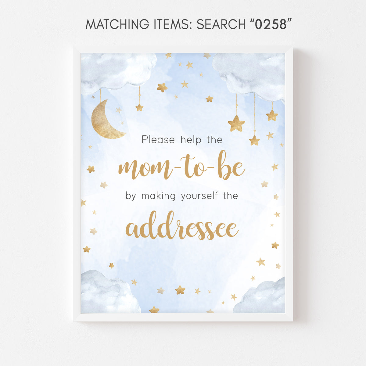 Boy Little Star Baby Shower Envelope Station Sign – Cuddle Palette
