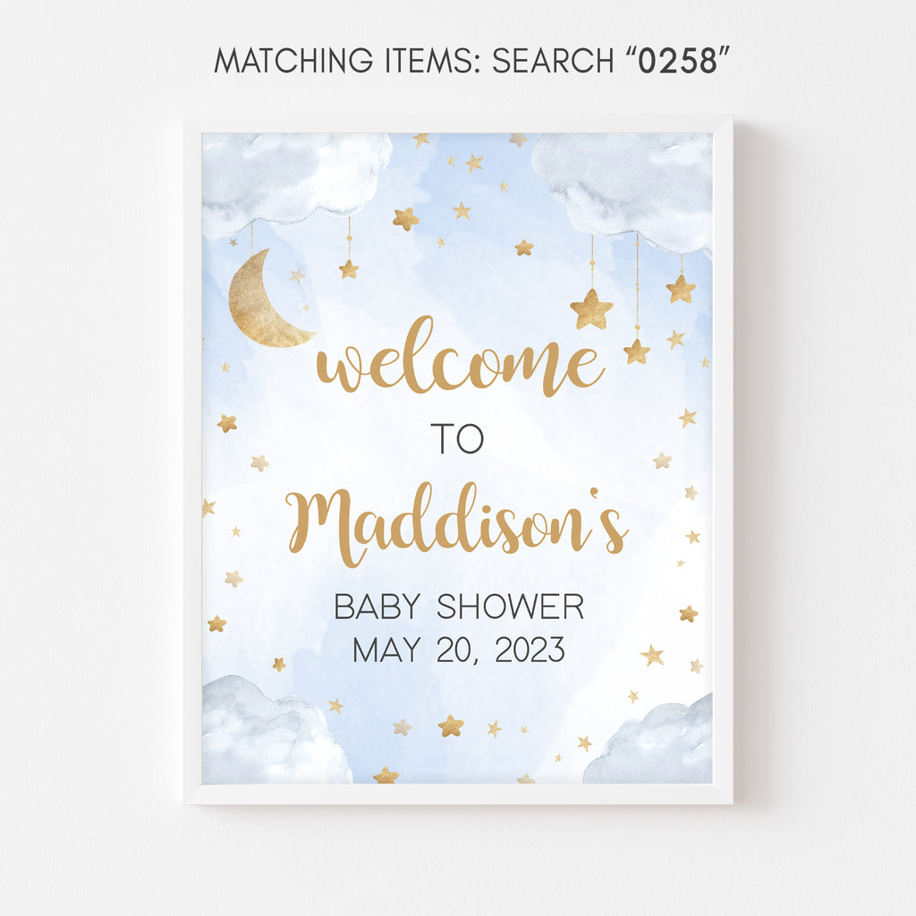 Editable Boy Little Star Baby Shower Welcome Sign – Cuddle Palette