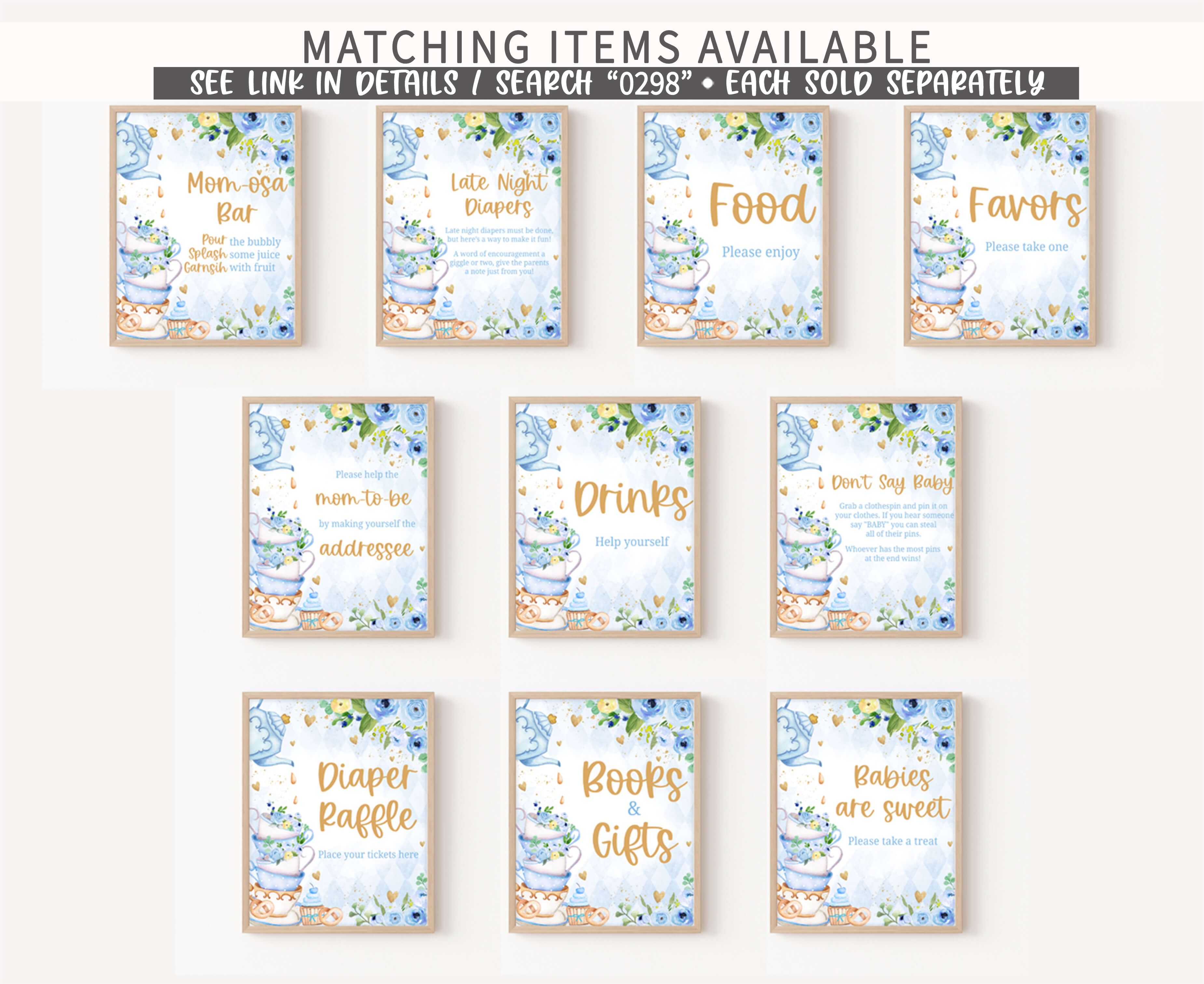 Spring Raffle Signs Spring Tea Party Baby Shower Diaper Raffle Sign – Cuddle Palette