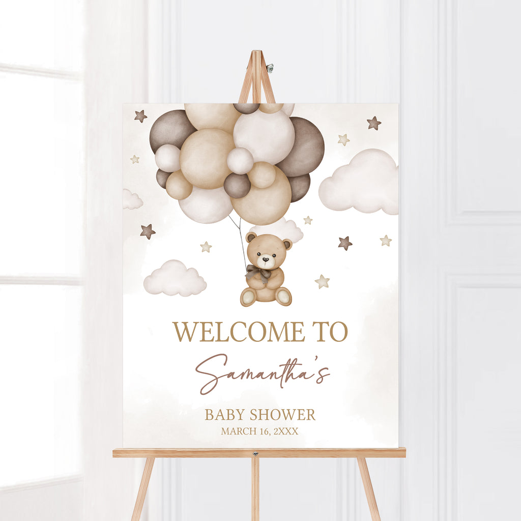 We Can Bearly Wait Baby Shower Welcome Sign