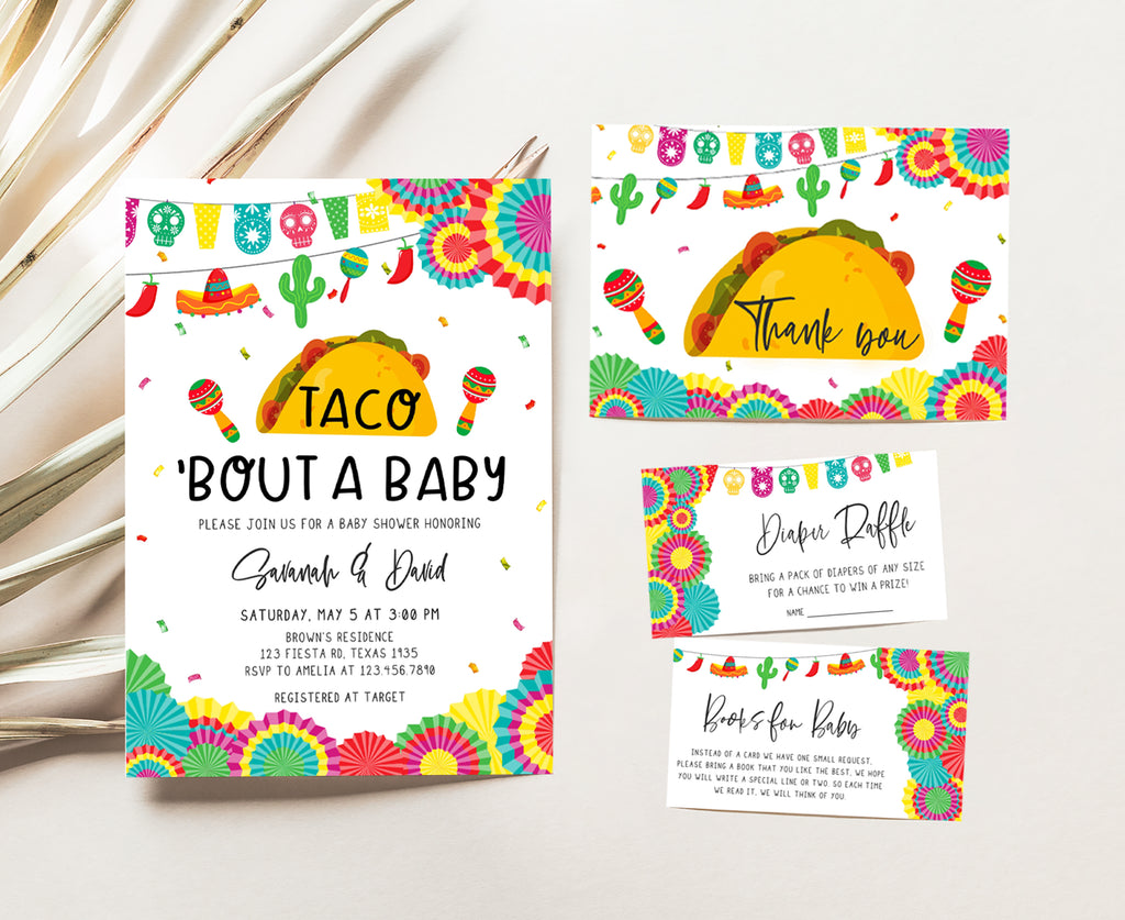 Taco Bout A Baby Baby Shower Invitation Set