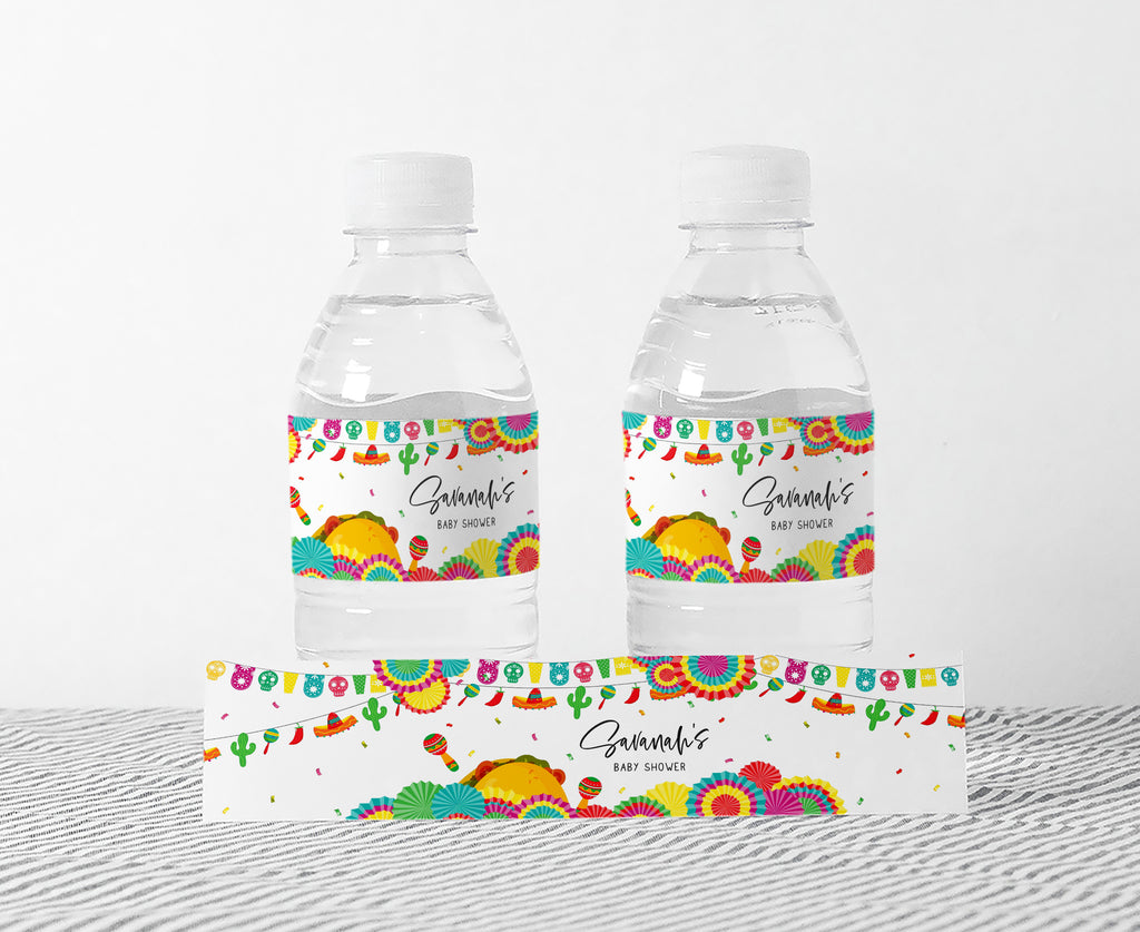 Taco Bout A Baby Baby Shower Bottle Label