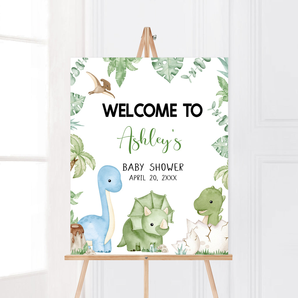 Dinosaur Baby Shower Welcome Sign