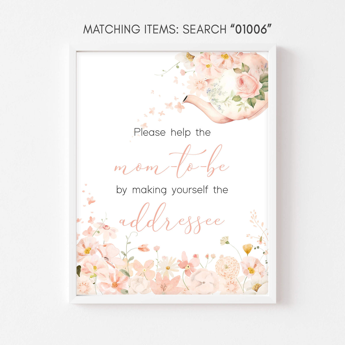 Tea for Two Baby Shower Envelope Station Sign – Cuddle Palette