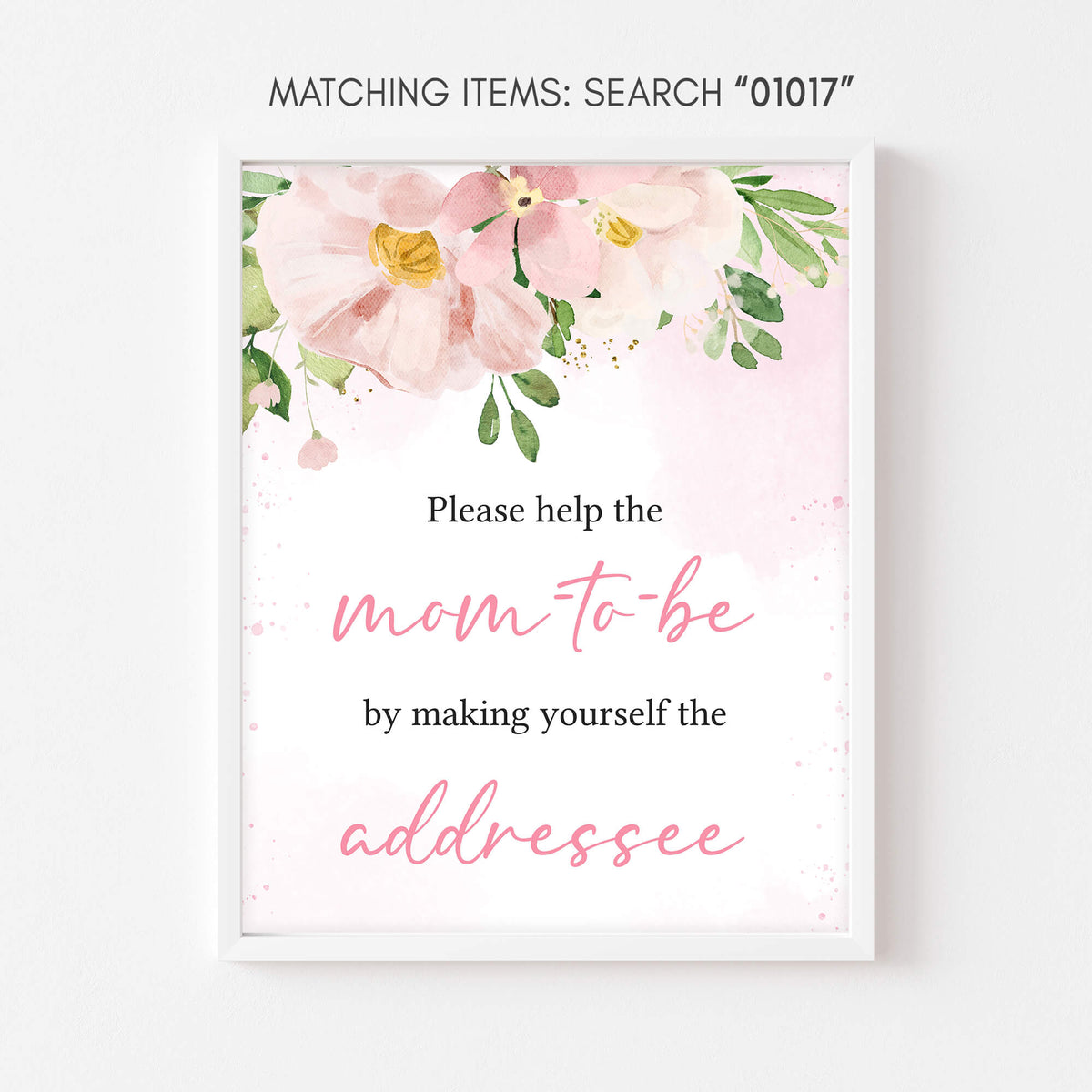 Floral Spring Baby Shower Envelope Station Sign – Cuddle Palette