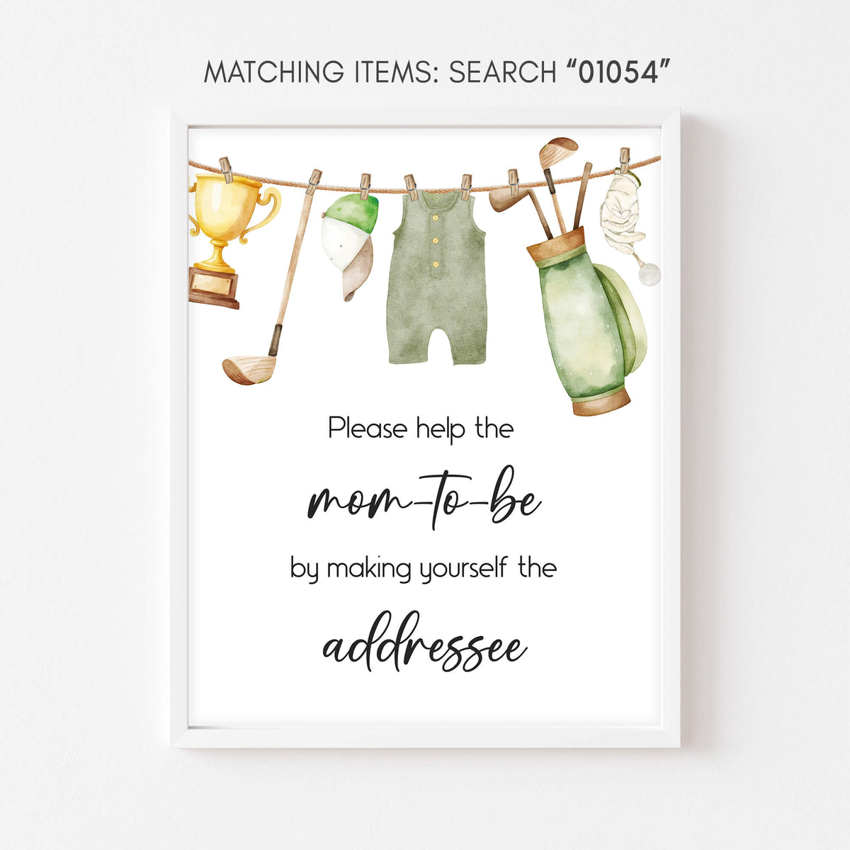 Little Putter Baby Shower Envelope Station Sign – Cuddle Palette