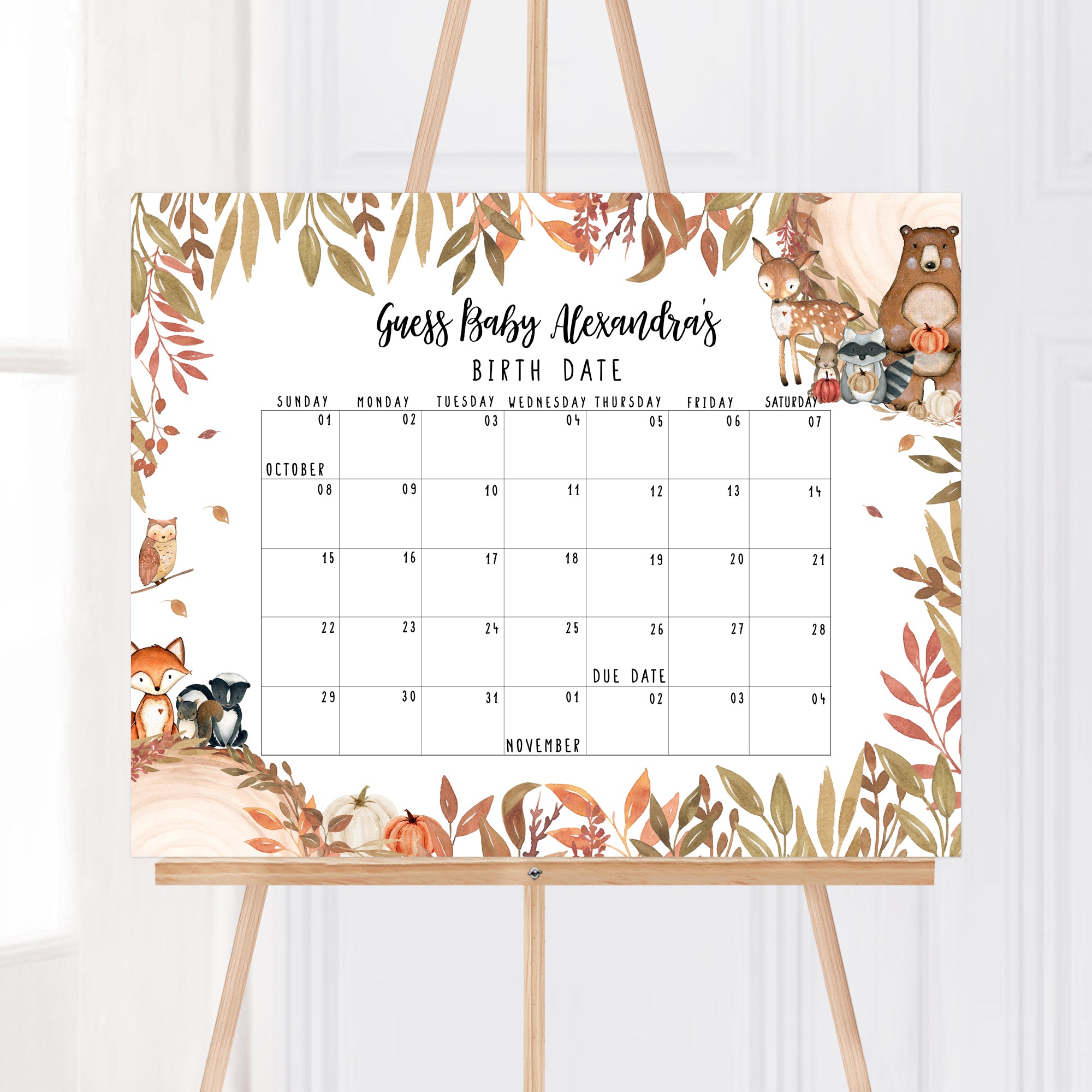 Baby Shower Due Date Calendar – Cuddle Palette baby-shower-due-date-calendar-cuddle-palette