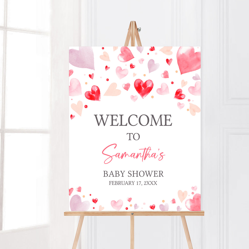 A Little Sweetheart Baby Shower Welcome Sign