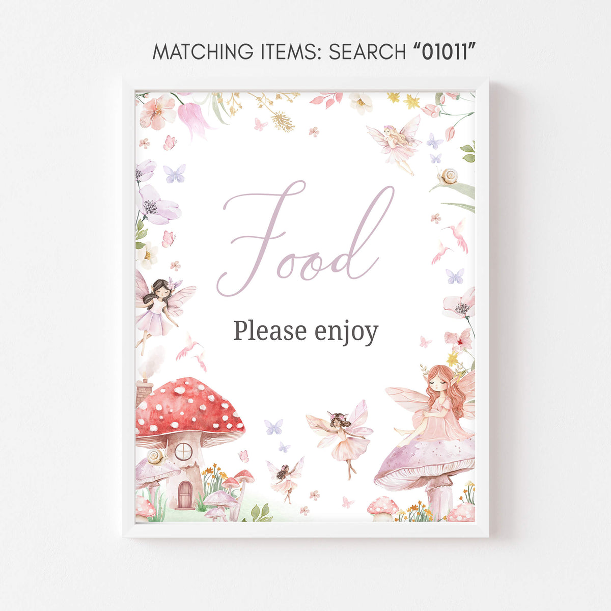 Spring Fairy Baby Shower Food Sign – Cuddle Palette