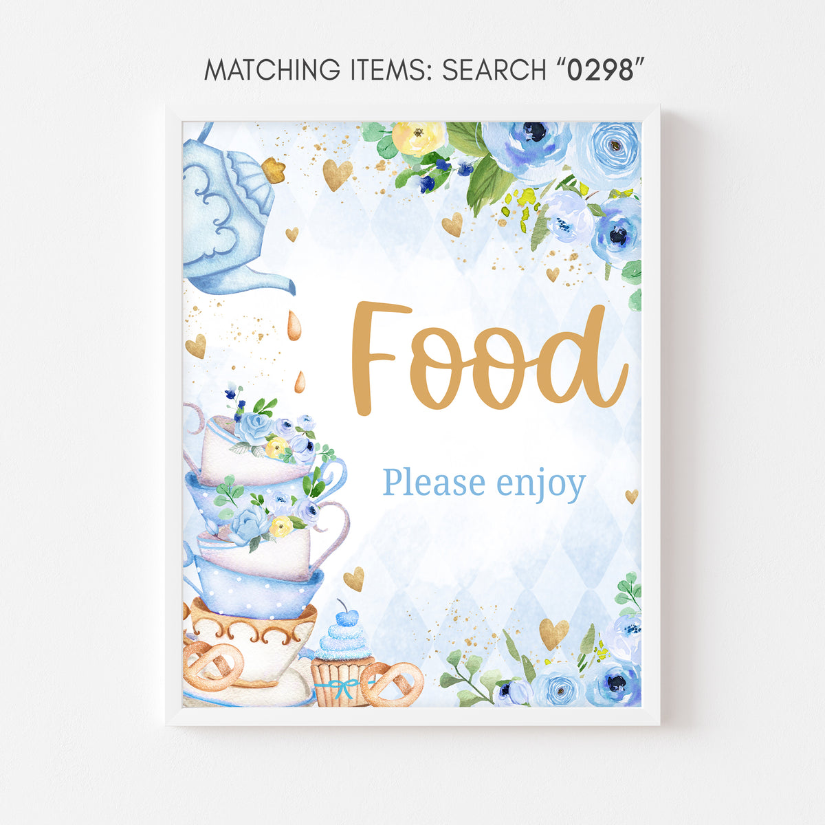 Spring Tea Sign Spring Tea Party Baby Shower Food Sign – Cuddle Palette