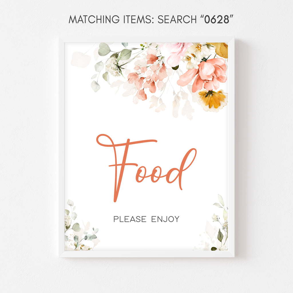 Baby in Bloom Baby Shower Food Sign