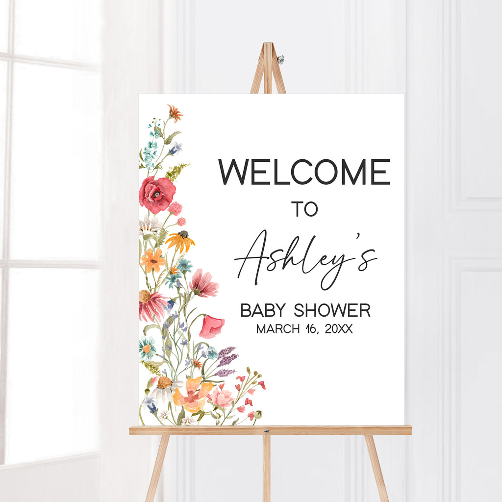 Baby in Bloom Baby Shower Welcome Sign