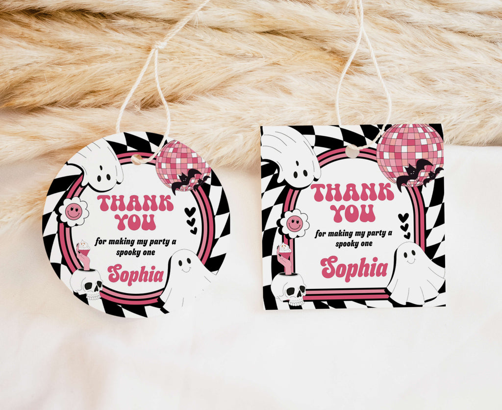 Cute spooky era themed birthday gift tags