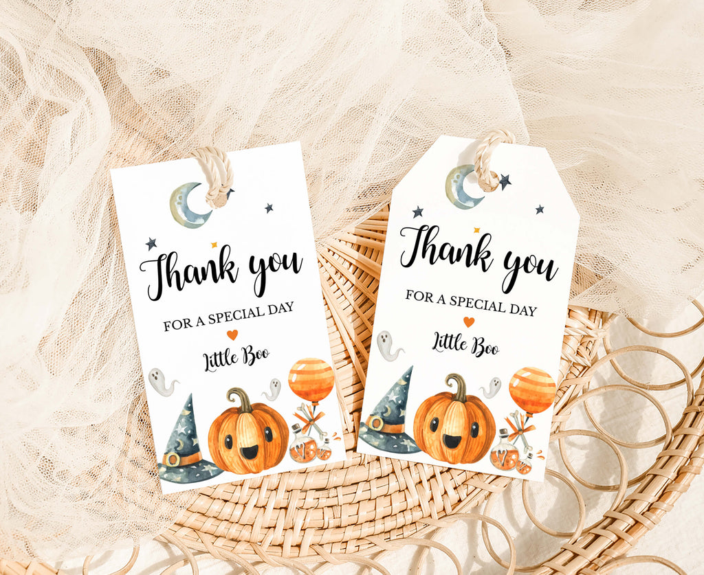 Halloween Baby Shower Favor Tag