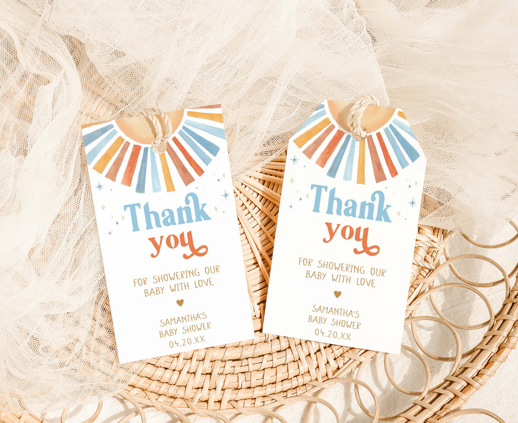 Sunshine Baby Shower Favor Tag