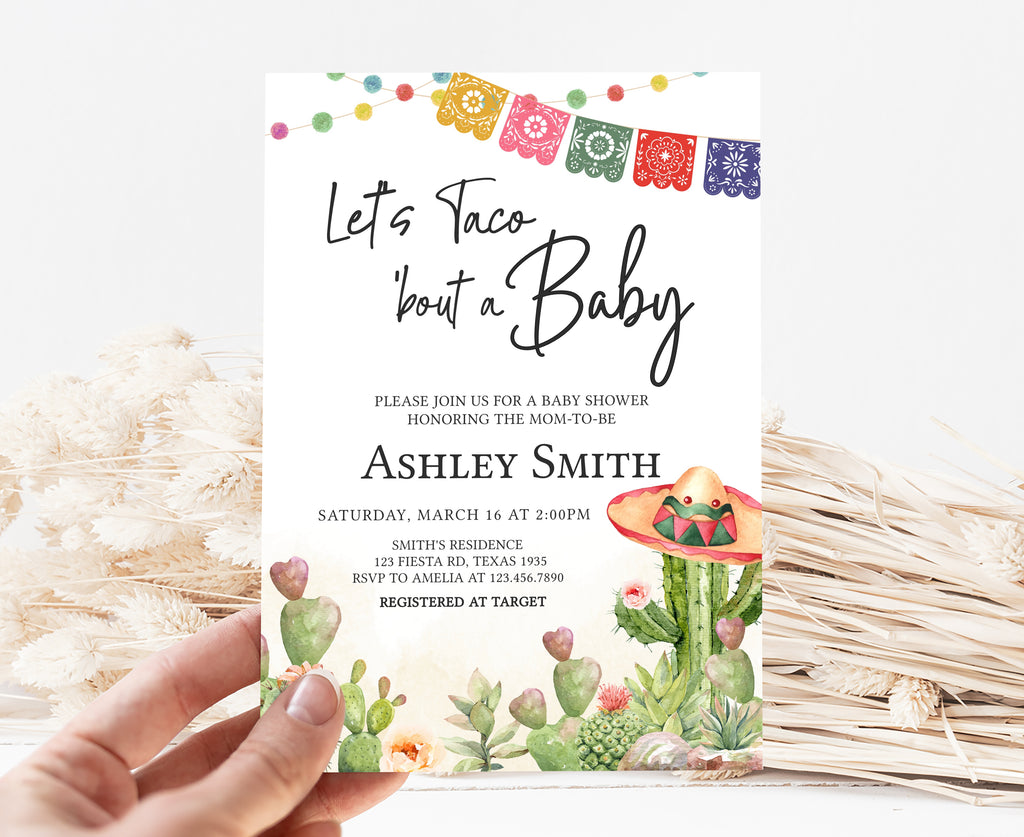 Let's Taco Bout Baby Shower Invitation