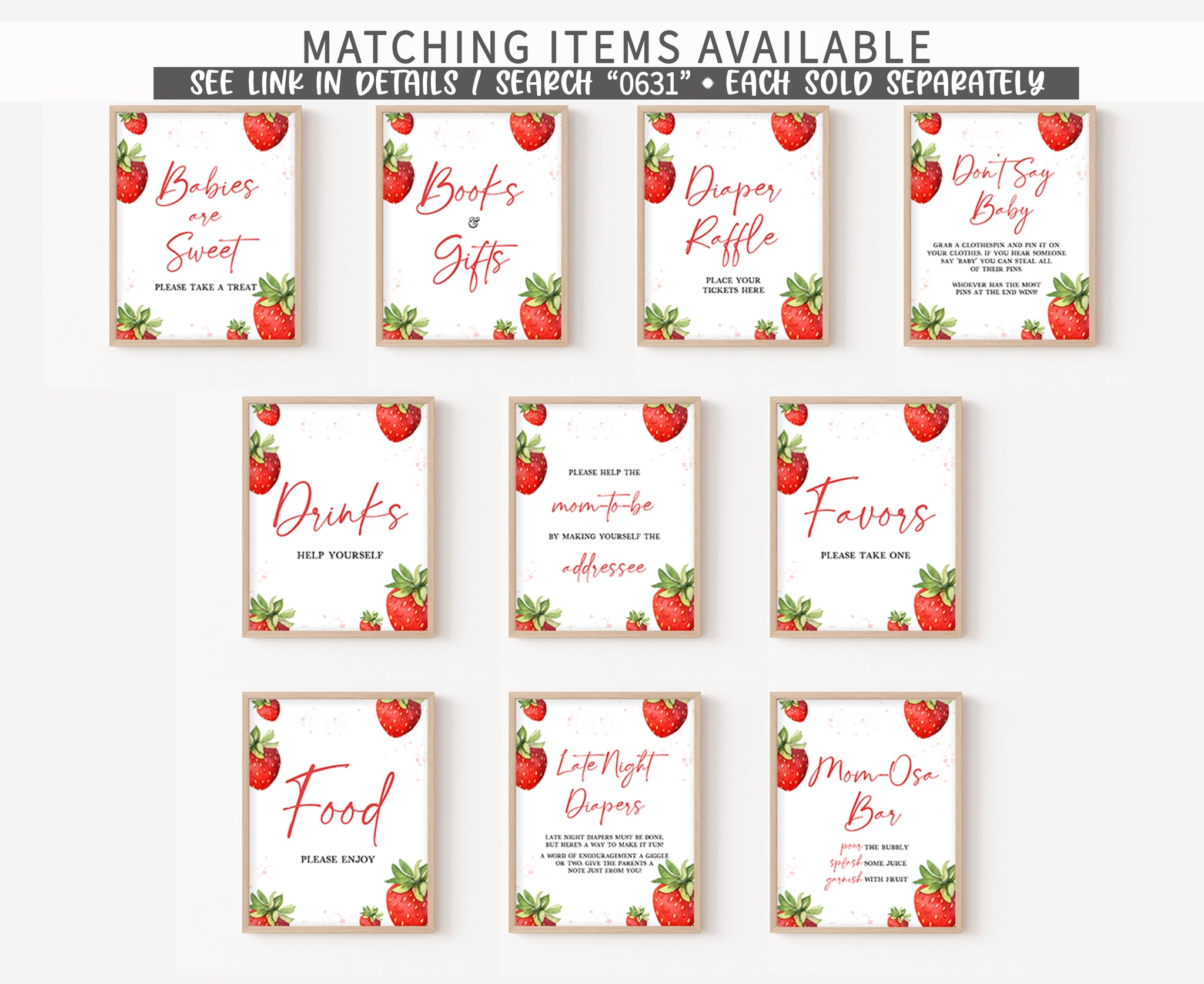 "Guess The Baby Food" Shower Game Set - Includes Sign, Cards For Gender Reveal & Parties