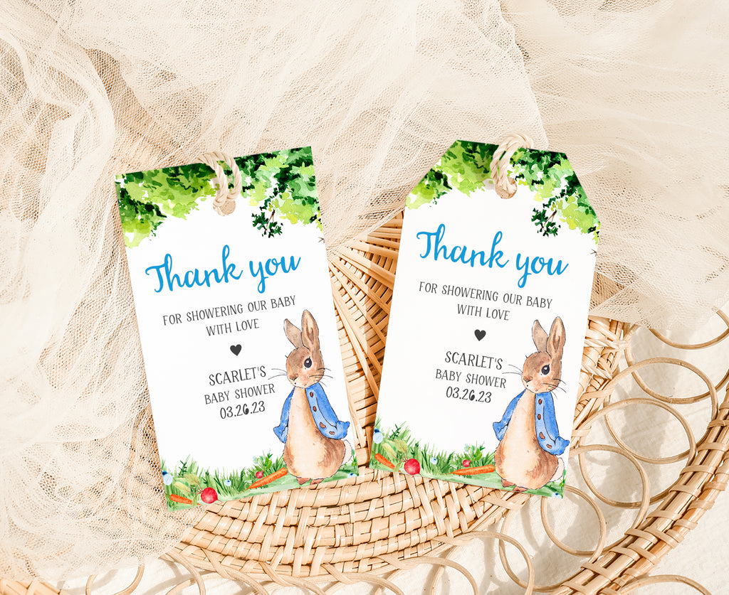Peter Rabbit Baby Shower Favor Tag