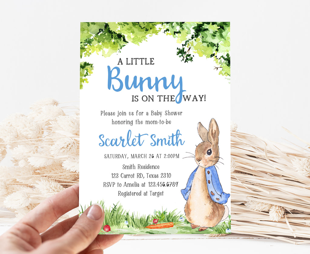 Peter Rabbit Baby Shower Invitation